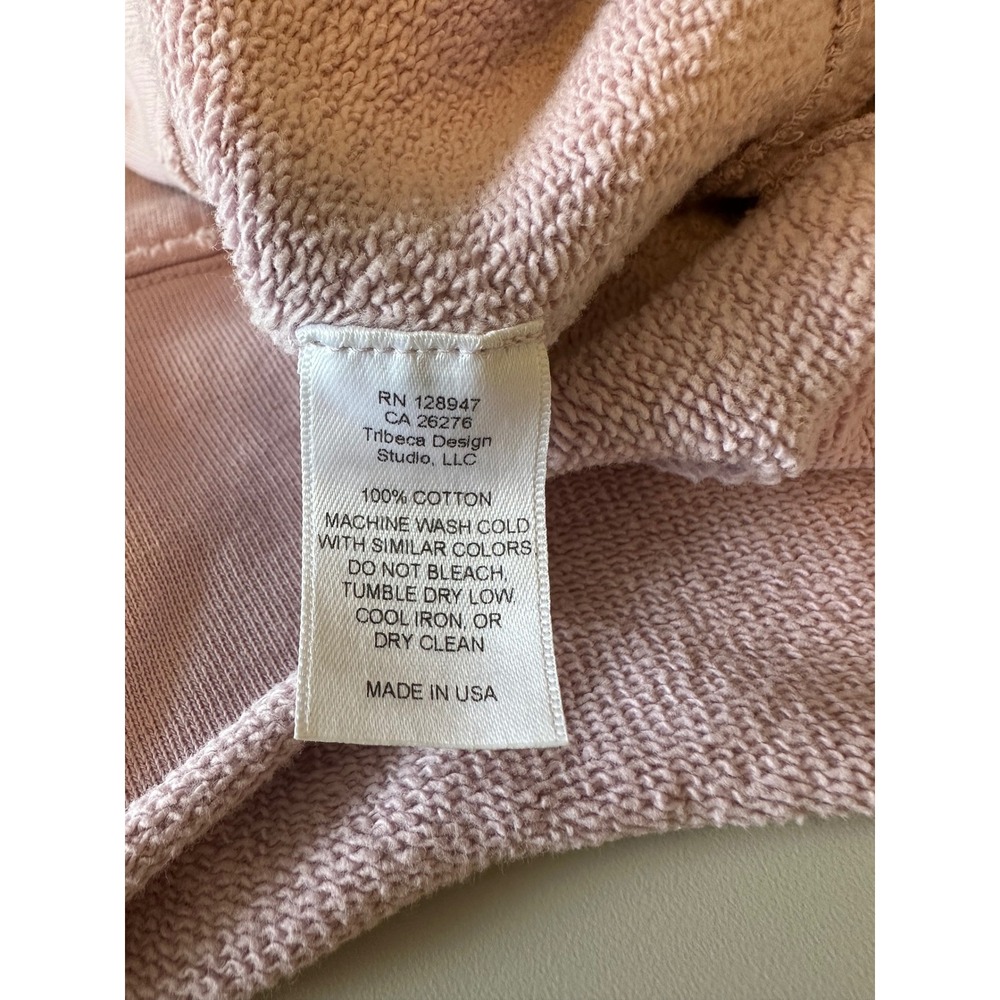 Nili Lotan Janie Cotton French Terry Hoodie in Dusty Rose Pink | Size Small - Picture 7 of 7